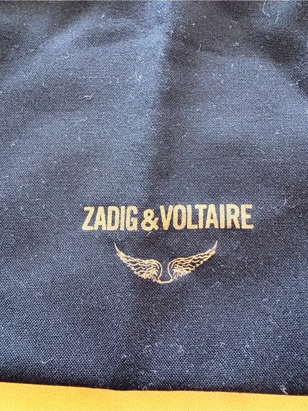 Zadig & Voltaire Logo Drawstring Dust Bag | Jewelry Pouch | Gift Bag | Black